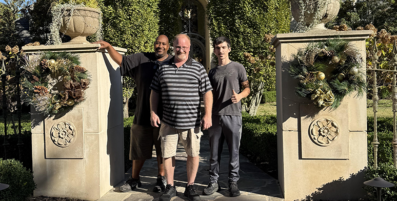 All The Right Moves team in a garden setting